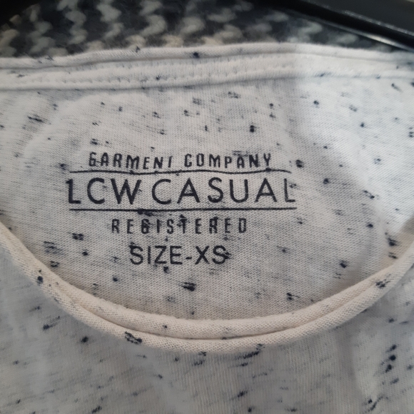 LCW casual slim fit grey white t-shirt size xsmall - Picture 4 of 6
